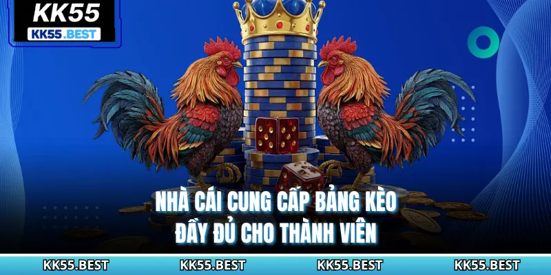 Nhà cái cung cấp bảng kèo đầy đủ cho thành viên